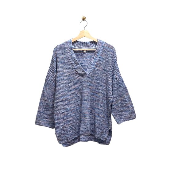 J. Jill Blue Jasper Dropped Shoulder Sweater Size L - Picture 2 of 13